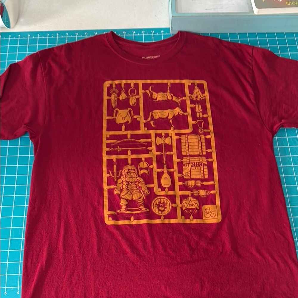 NWOT LootCrate Dungeons & Dragons Dark Red T-Shirt Unisex XL D&D Role Playing
